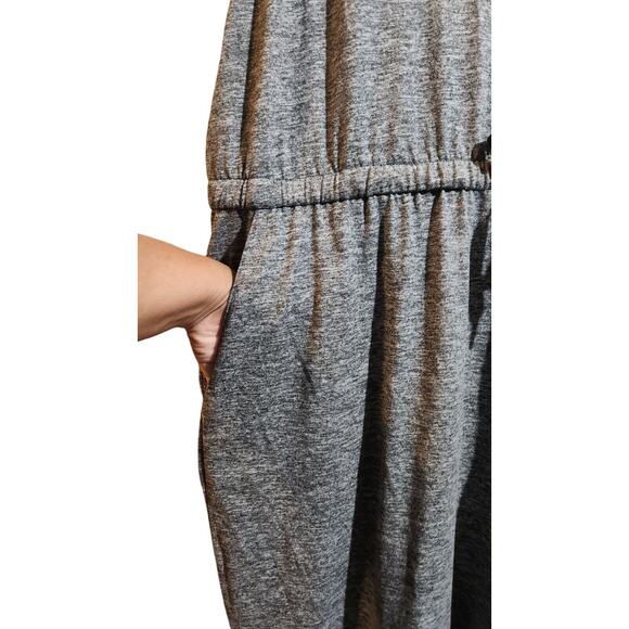 Gap Fit Brushed Tech Jersey Gray Tank Top Sleeveless Jumpsuit Plus XXL Stretchy - Picture 9 of 16